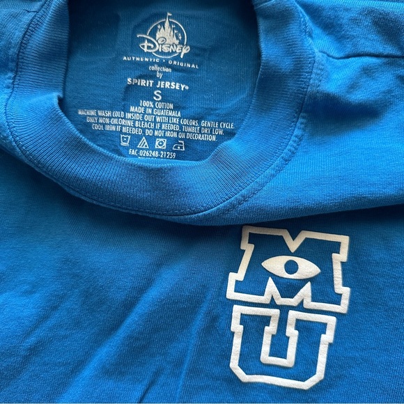 DISNEY Spirit Jersey Monsters University MU Oversized Long Sleeve Shirt Sz. S - Picture 7 of 8